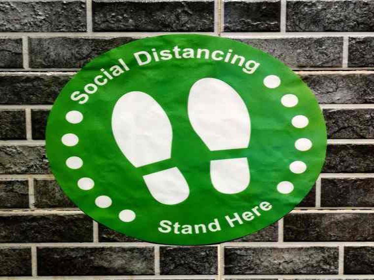 耐磨防水疫情地面貼