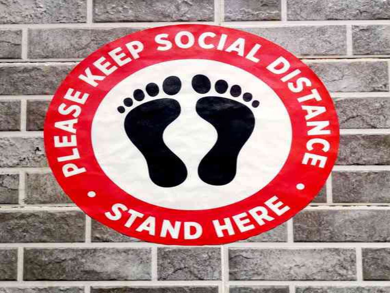 耐磨防水疫情地面貼